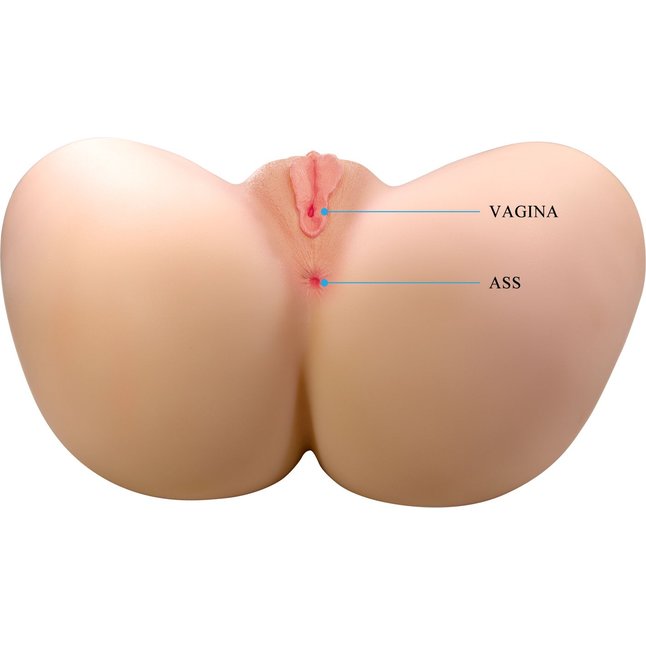 Телесный мастурбатор Vivian с 2 любовными тоннелями - Crazy Bull. Фотография 5.