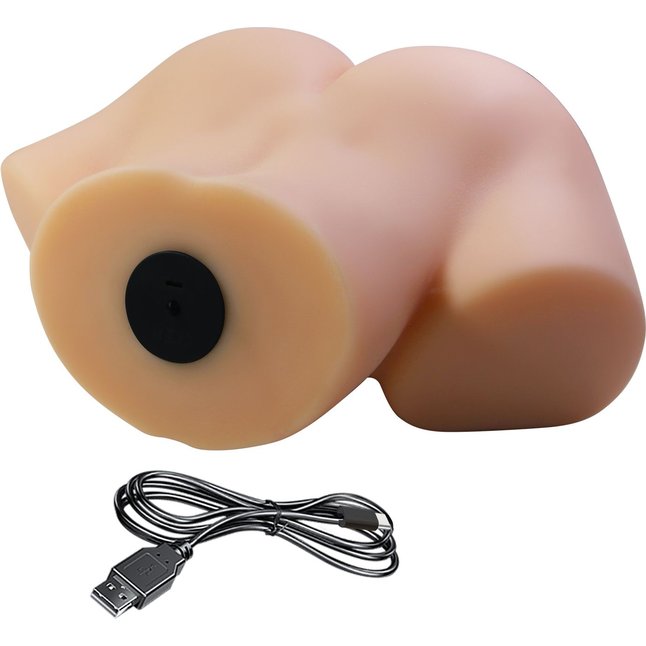 Телесный мастурбатор Vivian с 2 любовными тоннелями - Crazy Bull. Фотография 6.