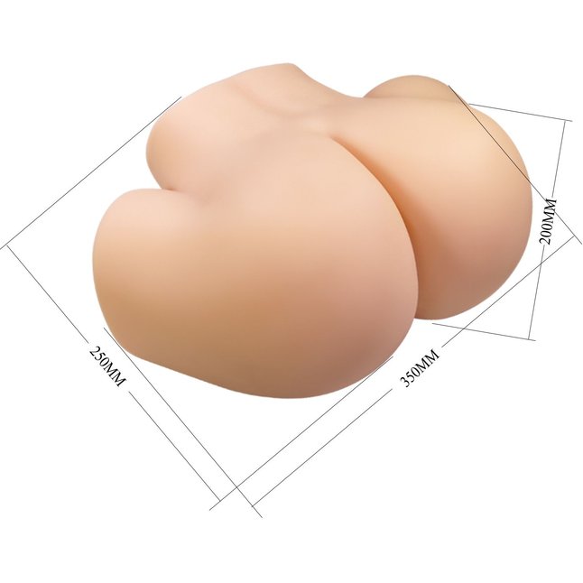 Телесный мастурбатор Vivian с 2 любовными тоннелями - Crazy Bull. Фотография 9.