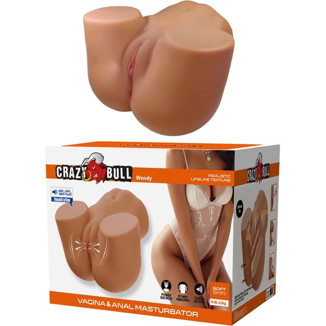 Мастурбатор Wendy с 2 любовными тоннелями - Crazy Bull. Фотография 2.