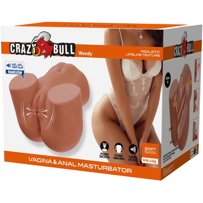 Мастурбатор Wendy с 2 любовными тоннелями - Crazy Bull. Фотография 10.