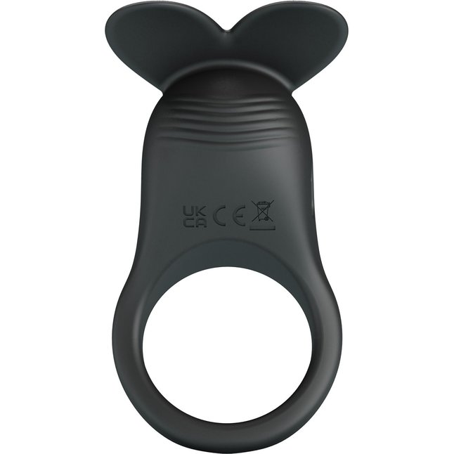 Черное перезаряжаемое виброкольцо Carlton - Pretty Love. Фотография 3.