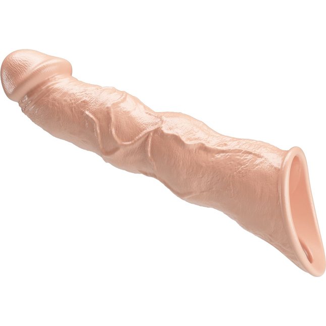 Телесный фаллоудлинитель с 3 вставками - 28 см - Pretty Love. Фотография 4.