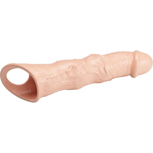 Телесный фаллоудлинитель с 3 вставками - 28 см - Pretty Love. Фотография 6.
