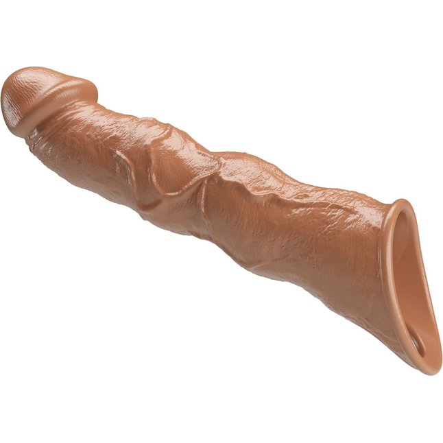 Карамельный фаллоудлинитель с 3 вставками - 28 см. Фотография 4.