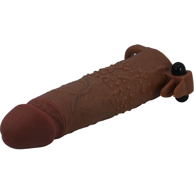 Коричневая насадка на пенис Quillon - 20 см - Mr.Play. Фотография 5.