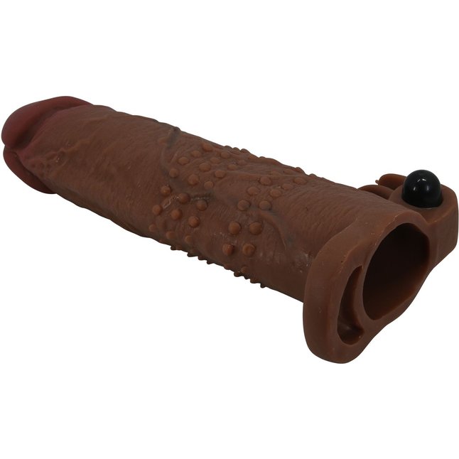 Коричневая насадка на пенис Quillon - 20 см - Mr.Play. Фотография 6.