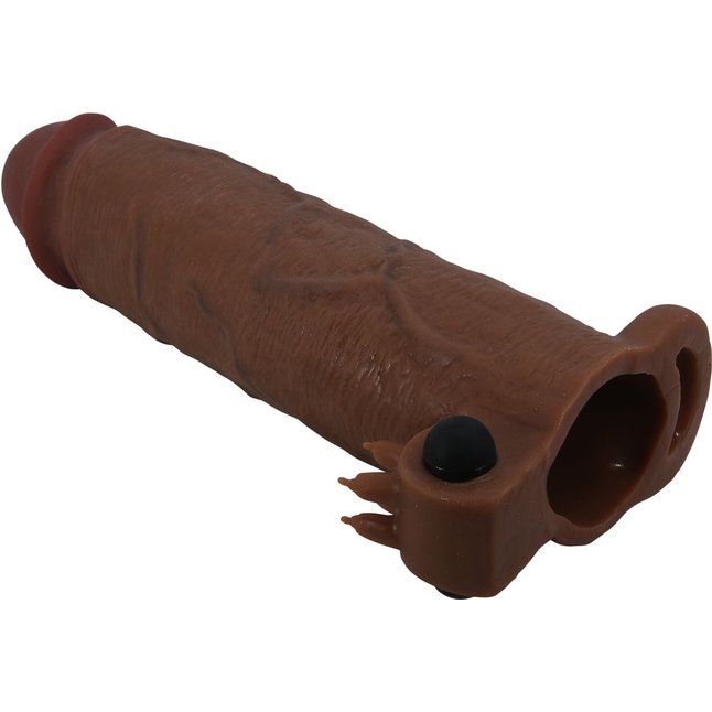 Коричневая насадка на пенис Xerxes - 22 см - Pretty Love. Фотография 6.