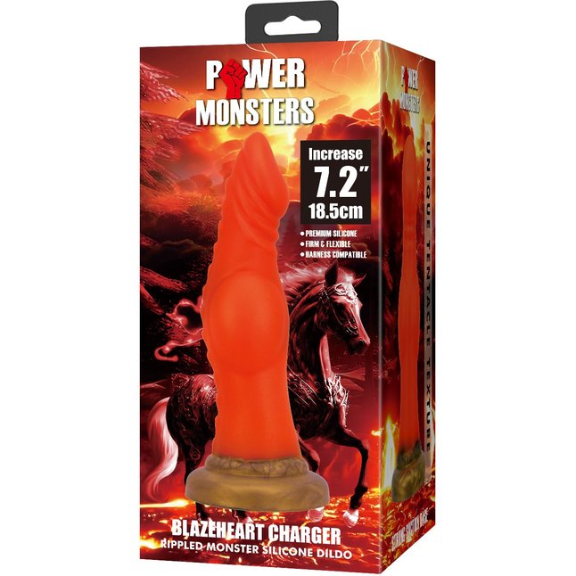 Силиконовый фантазийный фаллоимитатор Hero - 18,5 см. Фотография 3.