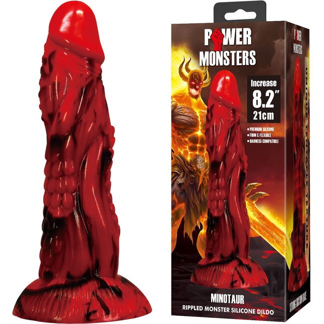 Силиконовый фантазийный фаллоимитатор Minotaur - 21 см. Фотография 2.