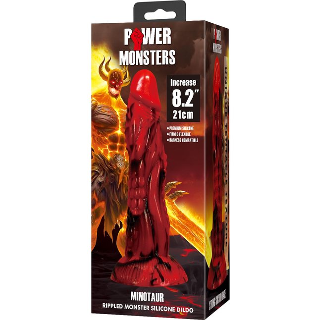 Силиконовый фантазийный фаллоимитатор Minotaur - 21 см. Фотография 3.