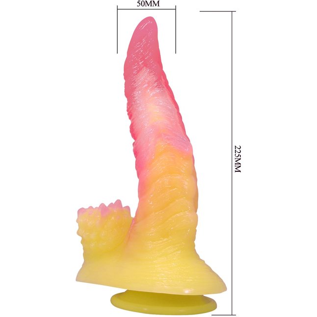 Силиконовый фаллоимитатор Flame Beast - 22,5 см. Фотография 7.