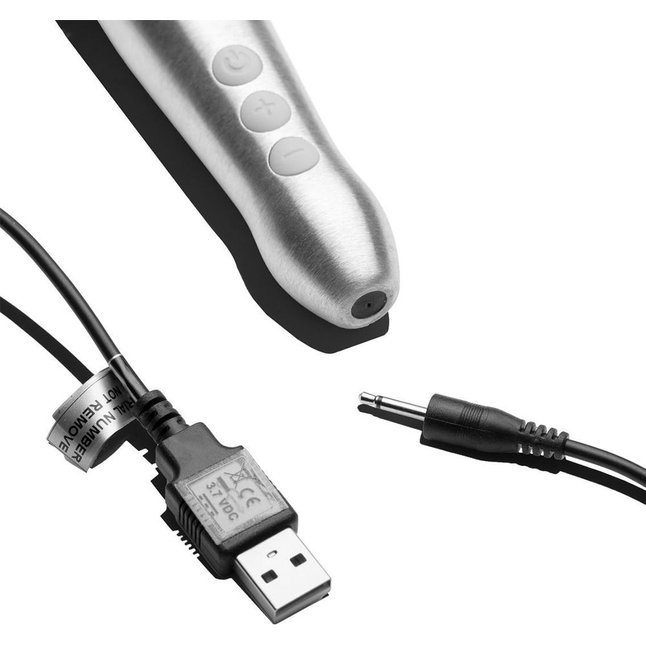 Серебристо-черный вибратор Doxy Go - 16,2 см. Фотография 6.