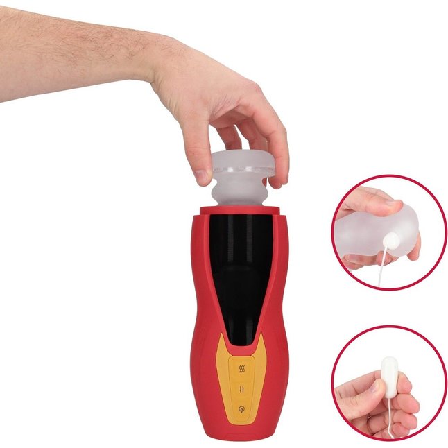 Интерактивный мастурбатор Solara с нагревом, вибрацией и поступательными движениями - Masturs. Фотография 13.