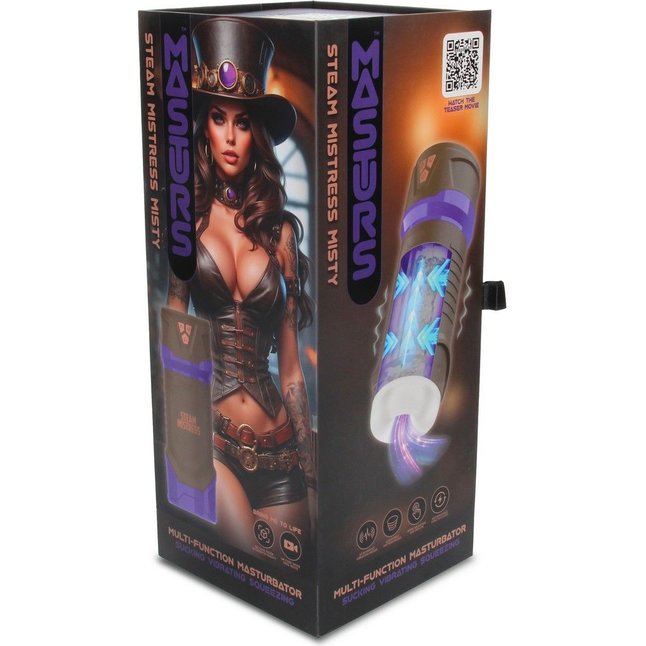 Интерактивный мастурбатор Misty с вакуумом, вибрацией и сжатием - Masturs. Фотография 15.