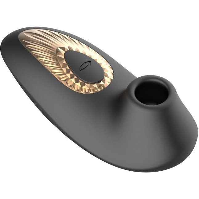 Черный вакуумный стимулятор клитора. Фотография 2.