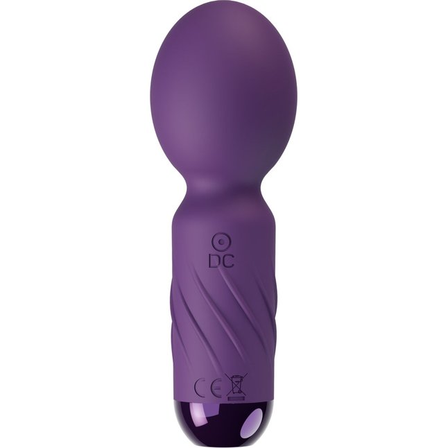 Фиолетовый мини-wand вибратор для стимуляции эрогенных зон. Фотография 3.