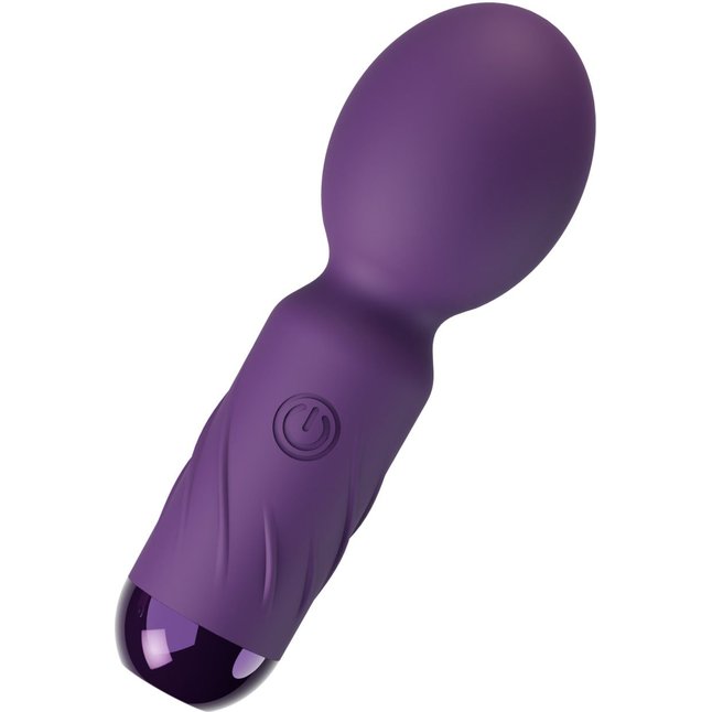 Фиолетовый мини-wand вибратор для стимуляции эрогенных зон. Фотография 4.