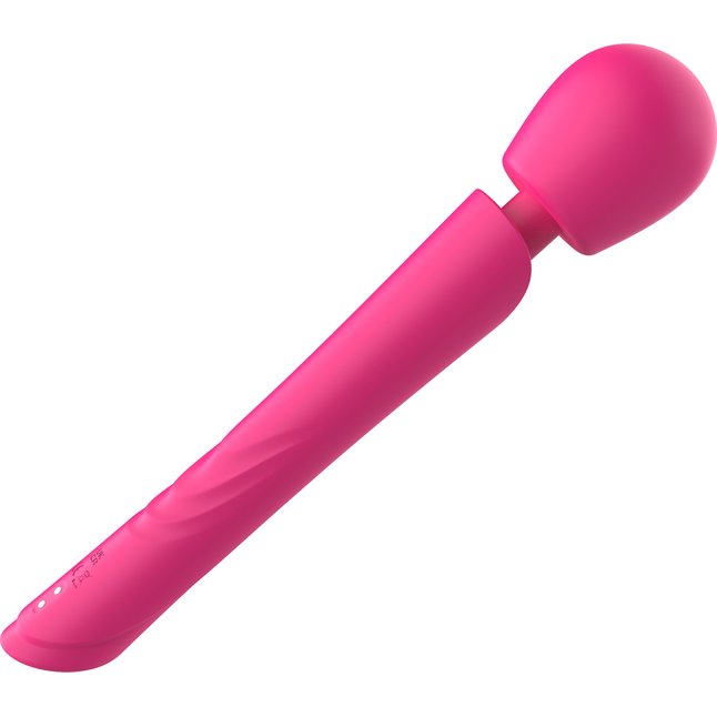 Розовый силиконовый вибратор-wand - 30 см. Фотография 3.
