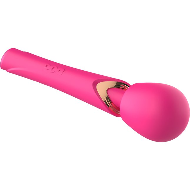 Розовый силиконовый вибратор-wand - 30 см. Фотография 4.