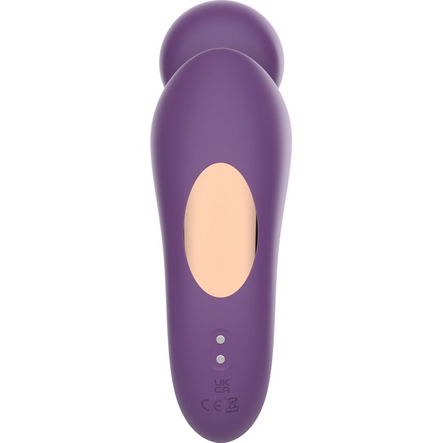 Фиолетовый изогнутый wand-вибратор. Фотография 3.