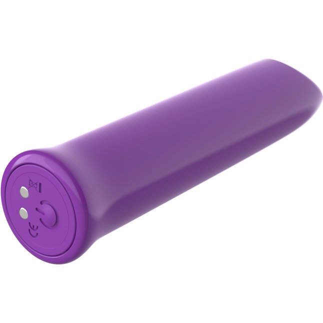 Фиолетовый перезаряжаемый мини-вибратор - 13,7 см. Фотография 5.