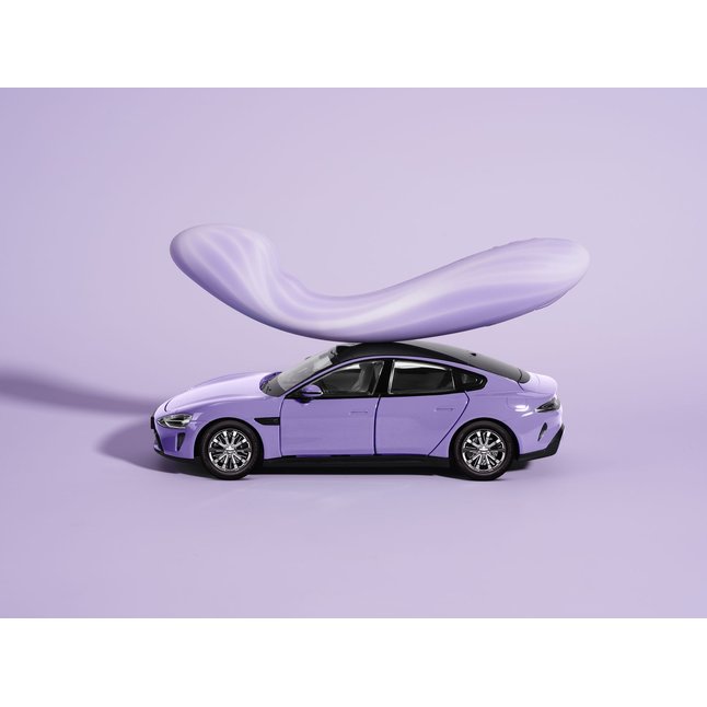 Сиреневый интерактивный вибростимулятор с функцией нагрева Margot - 21 см. Фотография 12.