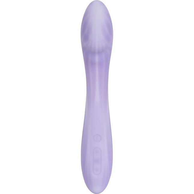 Сиреневый интерактивный вибростимулятор с функцией нагрева Margot - 21 см. Фотография 3.