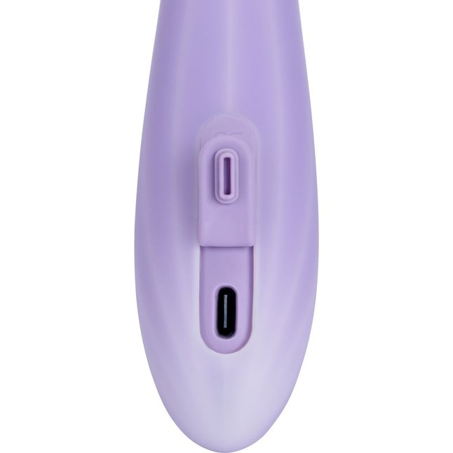 Сиреневый интерактивный вибростимулятор с функцией нагрева Margot - 21 см. Фотография 6.