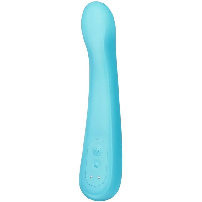 Голубой вибратор с подвижной головкой iroha Fit Aonami - 18 см - IROHA Vibrators