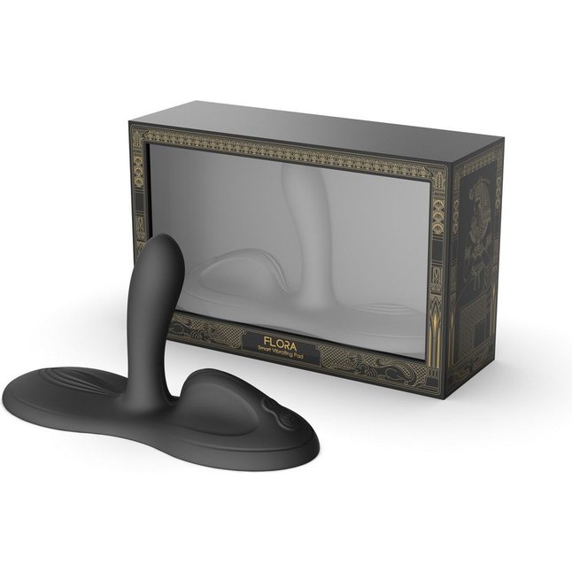 Черная виброподушка с функцией нагрева Flora. Фотография 2.