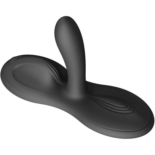 Черная виброподушка с функцией нагрева Flora