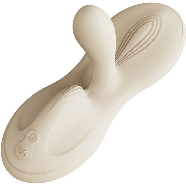 Белая виброподушка с функцией нагрева Flora. Фотография 4.