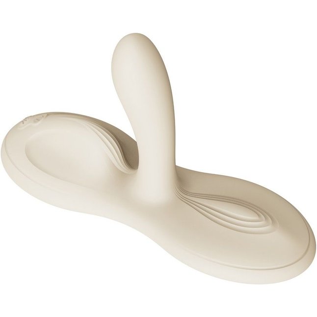 Белая виброподушка с функцией нагрева Flora