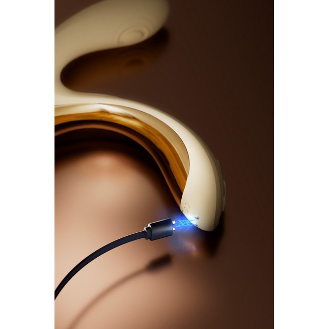 Белый вибромассажёр G-зоны Talis с пульсацией, вакуумной стимуляцией и функцией нагрева. Фотография 11.