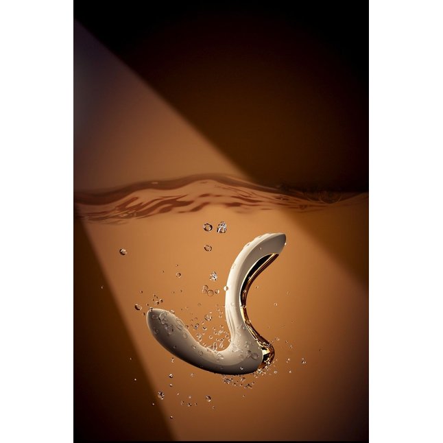 Белый вибромассажёр G-зоны Talis с пульсацией, вакуумной стимуляцией и функцией нагрева. Фотография 12.