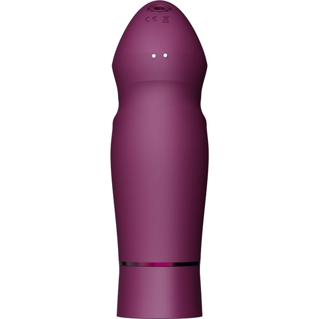 Фиолетовая секс-машина с функцией нагрева, насадками и присоской Sesh. Фотография 6.