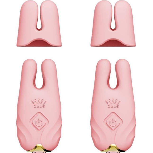 Розовые виброзажимы на соски Nave. Фотография 3.