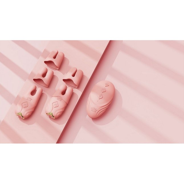 Розовые виброзажимы на соски Nave. Фотография 10.