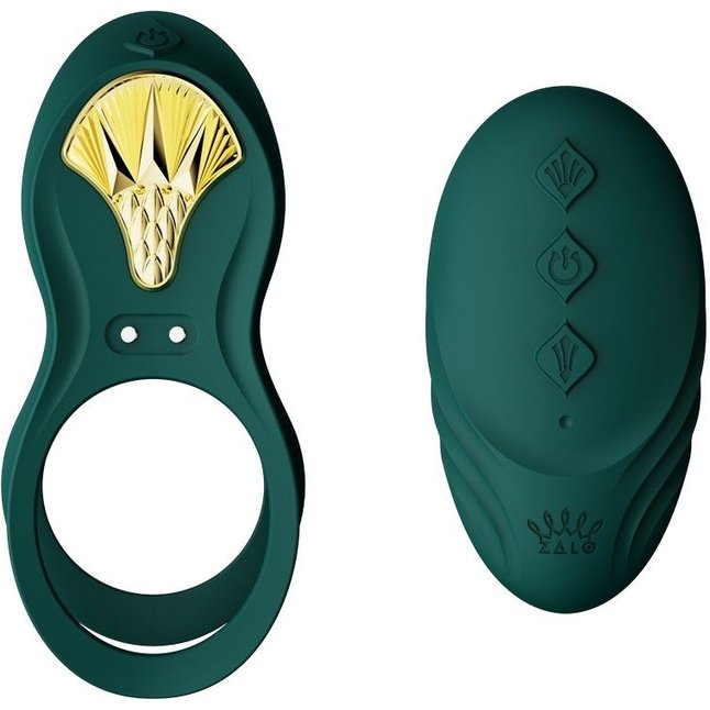 Зеленое эрекционное виброкольцо Bayek с пультом ДУ