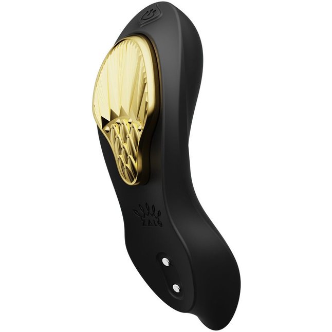 Черный вибромассажёр в трусики Aya с насадкой и пультом ДУ. Фотография 4.