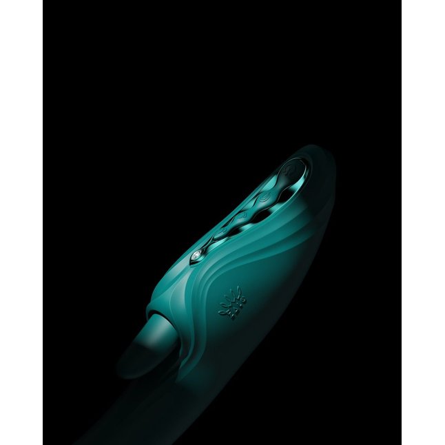 Зеленый вибростимулятор-кролик с функцией нагрева Ares - 24,6 см. Фотография 15.