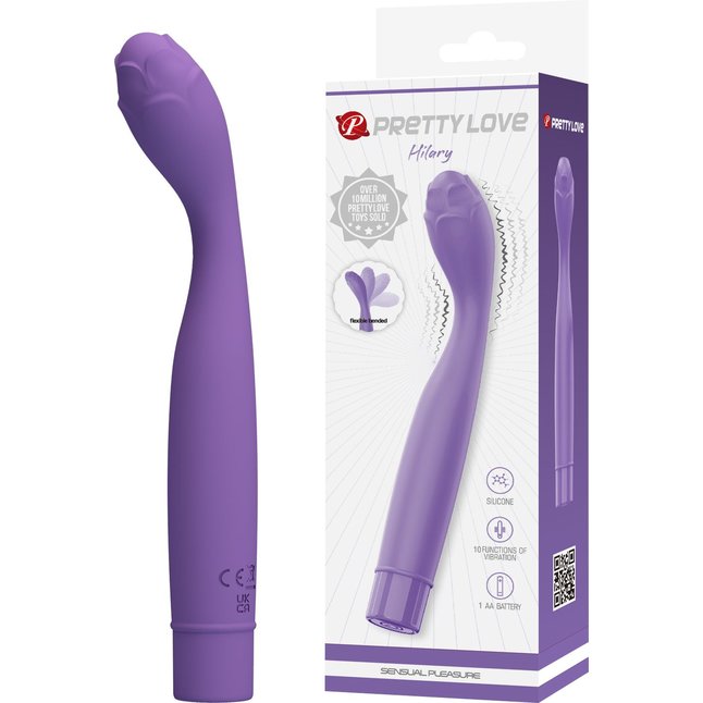 Сиреневый вибростимулятор зоны G Hilary - 18,5 см - Pretty Love. Фотография 2.