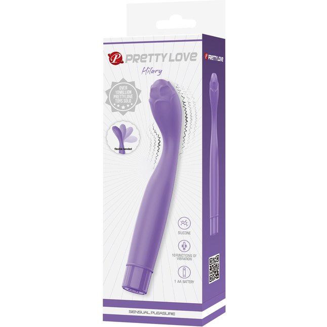 Сиреневый вибростимулятор зоны G Hilary - 18,5 см - Pretty Love. Фотография 9.