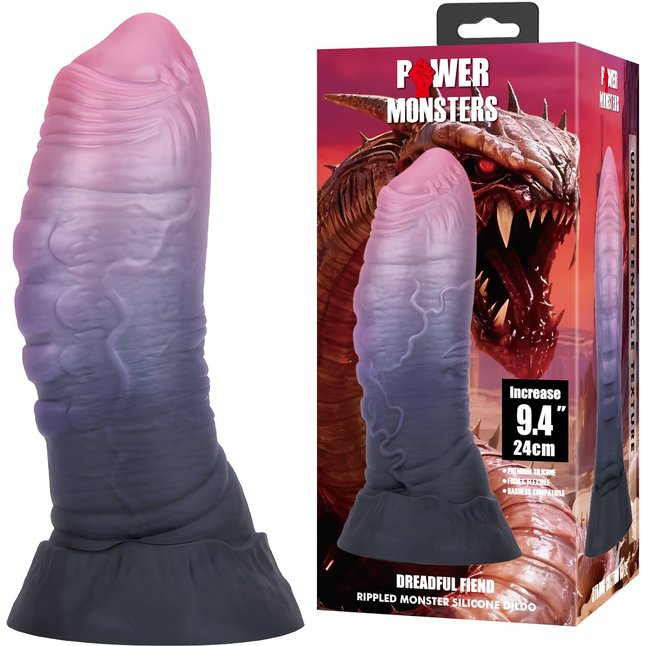 Фаллоимитатор-гигант на присоске Dreadful Fiend - 24 см. Фотография 2.