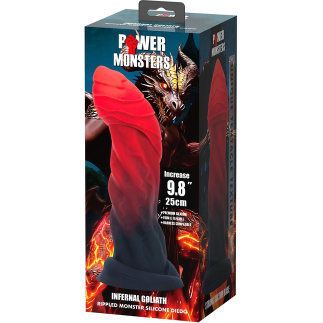 Фаллоимитатор-гигант на присоске Infernal Goliath - 23,7 см. Фотография 6.