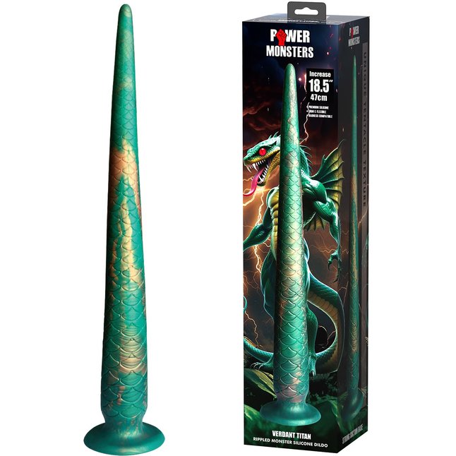 Стимулятор-гигант на присоске Verdant Titan - 47 см. Фотография 2.