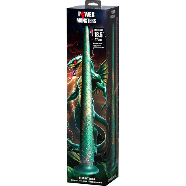 Стимулятор-гигант на присоске Verdant Titan - 47 см. Фотография 7.