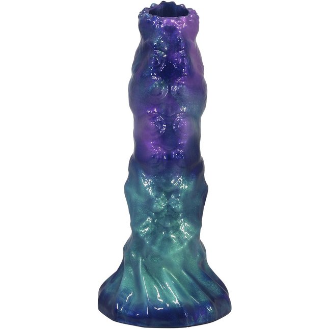 Фиолетовый яйцеродящий фаллоимитатор Duskwalker Sentinal на присоске - 22,4 см. Фотография 3.