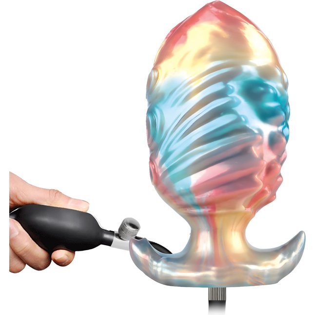 Анальная пробка с функцией расширения Ebon Leviathan - 17,5 см. Фотография 5.